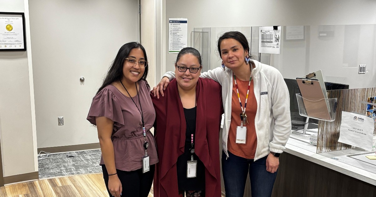 Healthcare team members smiling
